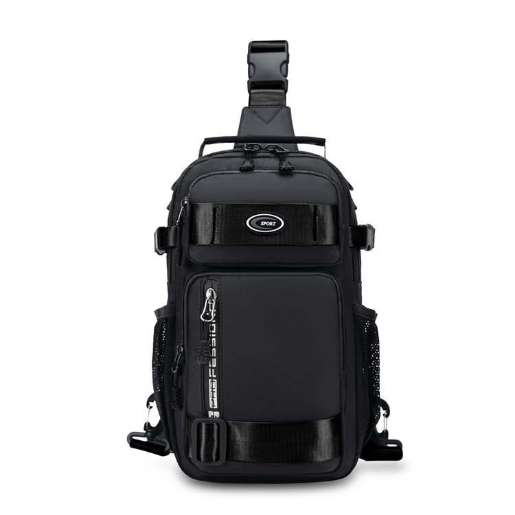 Black Crossbody Sling Bag for Travel, Cycling & Hiking