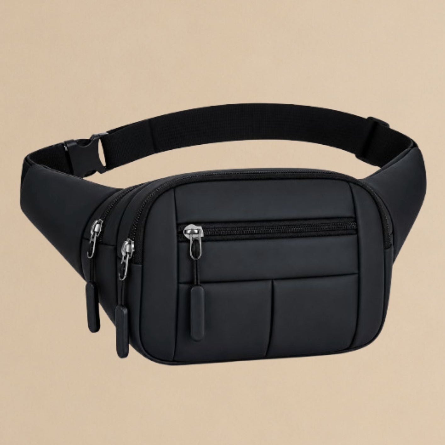 Black Waist Bag for Man & Woman