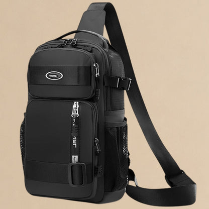 Black Crossbody Sling Bag for Travel, Cycling & Hiking