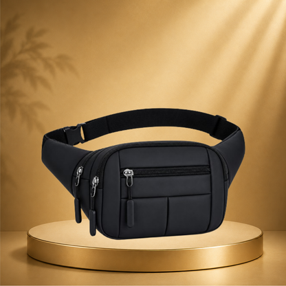 Black Waist Bag for Man & Woman
